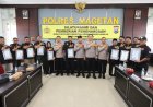 Polres Magetan Beri Penghargaan untuk 13 Korlap PSHT atas Dedikasi Jaga Kamtibmas